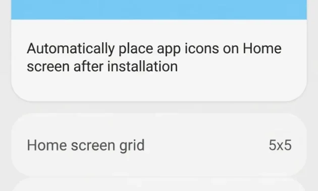  Android Settings screen showing Home Screen menu with Add new apps to Home screen toggle switch turned on